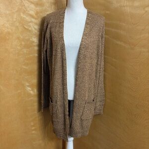 NWOT Love Ellie From Stitch Fix Tan Brown Long Sleeve Open Cardigan Sweater